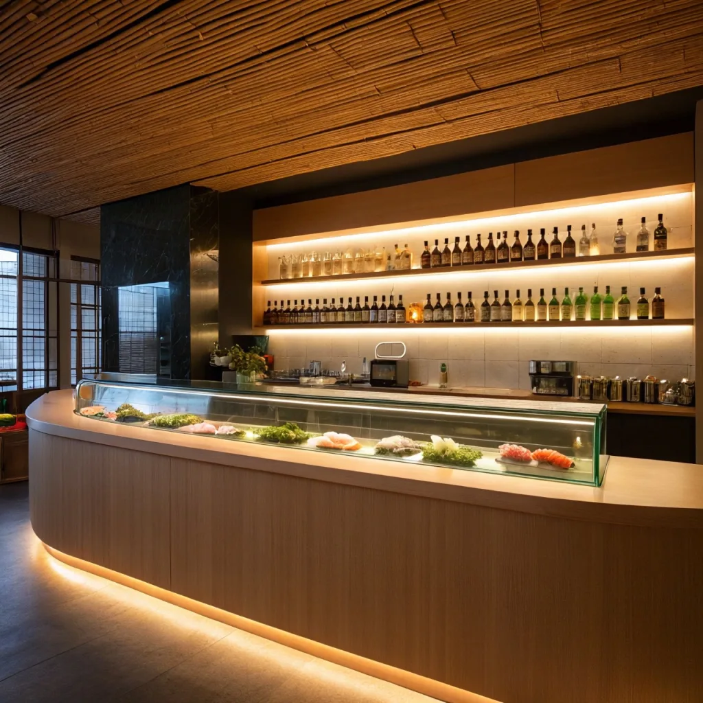 10 Creative Bar Ideas For Restaurant to Attract Customers 7 The Sushi & Sake Bar Combo