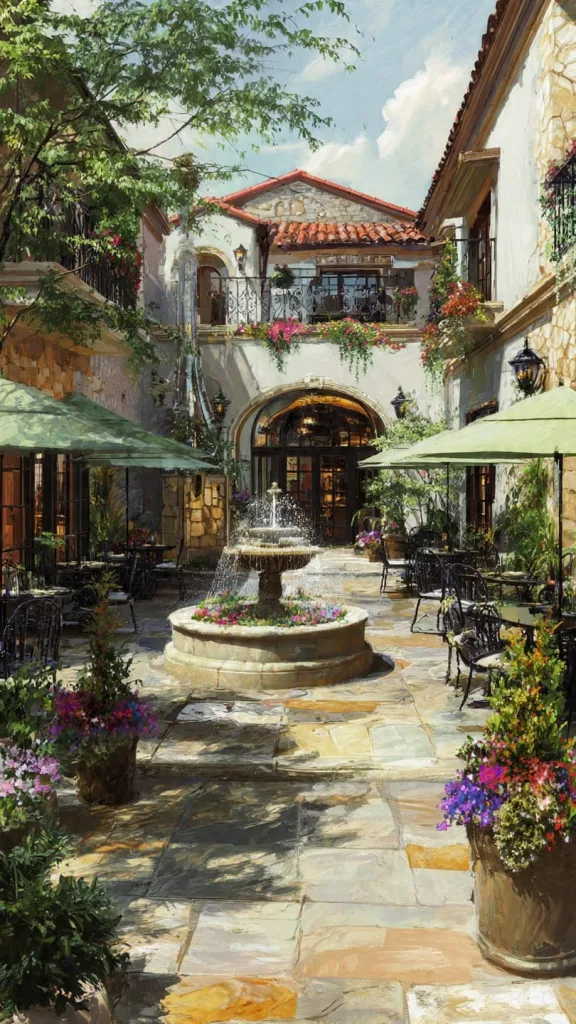10 Unique Restaurants Exterior Ideas to Create Lasting Impressions 9 Courtyard Restaurant Exterior
