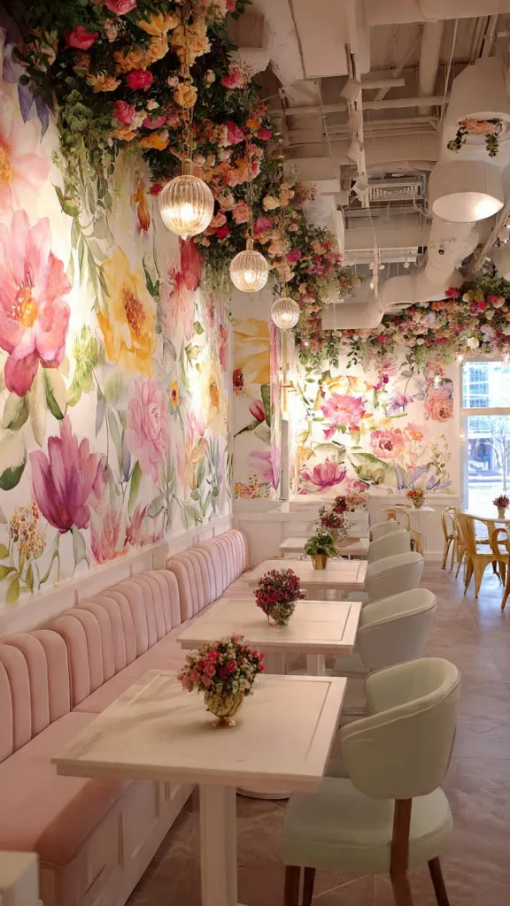 10 Beautiful Restaurants Interiors Breathtaking Design Styles 4 Floral Garden Elegance