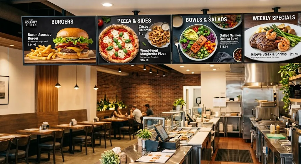 10 Digital Menu Boards Restaurants Improve Modern Dining Today 7 High-Resolution Food Photography Displays