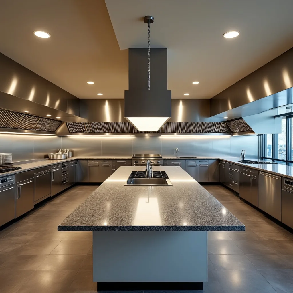 10 Commercial Kitchen Design Restaurants for Smart and Efficient Spaces 3 Island Kitchen Layout for Better Collaboration