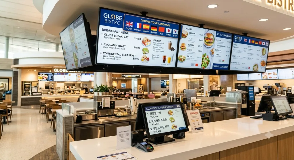 10 Digital Menu Boards Restaurants Improve Modern Dining Today 8 Multi-Language Digital Menus