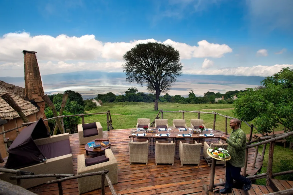 Ngorongoro Crater Lodge Dining Terrace