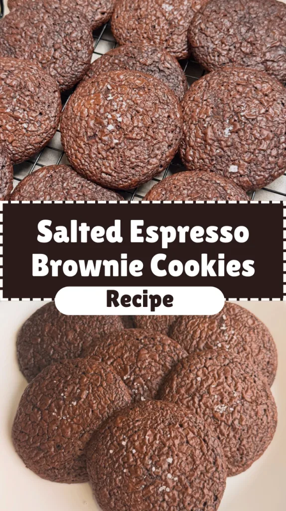 Salted Espresso Brownie Cookies