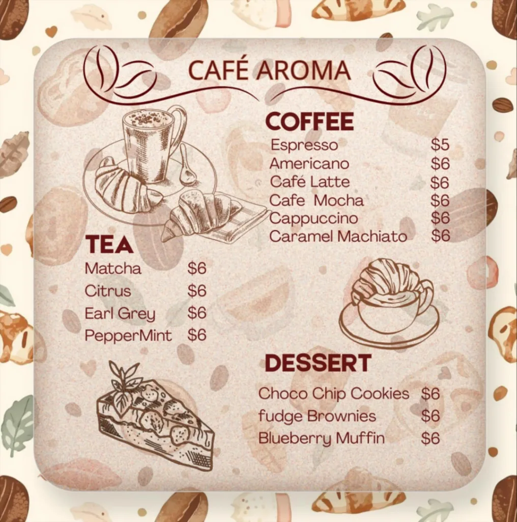10 Best Carta de Menu Restaurants Design Ideas to Inspire 4 Vintage Café Menu Design