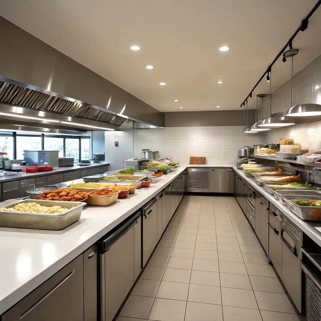 10 Commercial Kitchen Design Restaurants for Smart and Efficient Spaces 2 Assembly Line Commercial Kitchen Design Restaurants