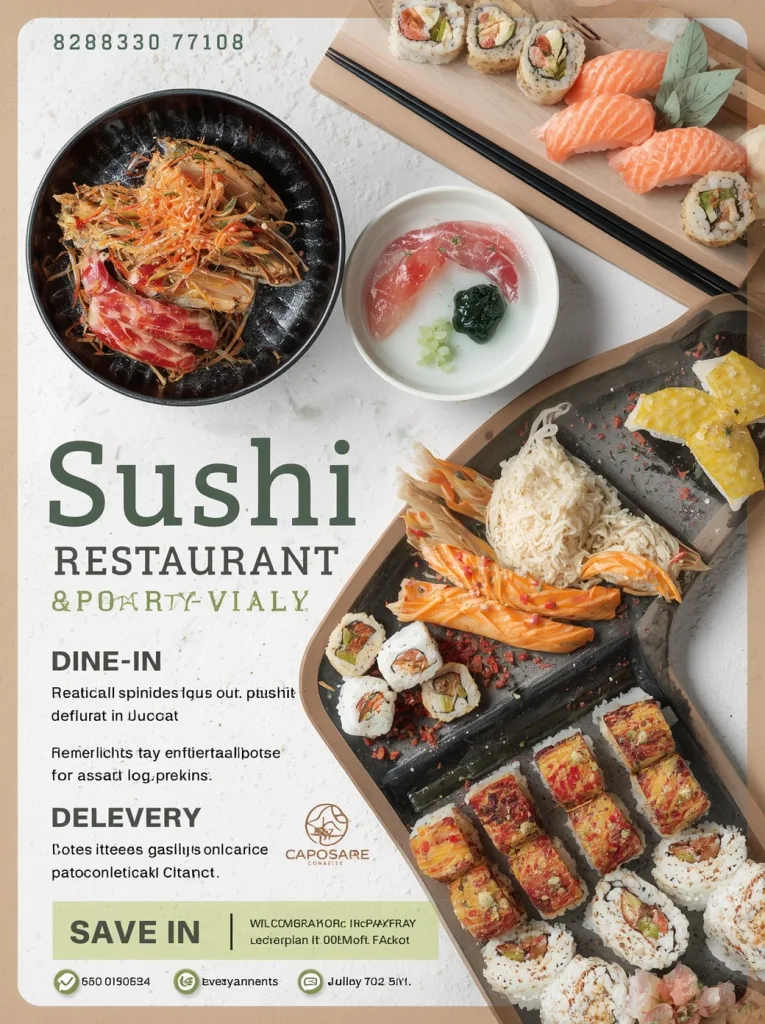 10 Restaurants Flyer Design Ideas That Attract More Customers 10 Sushi Restaurant Flyer Design