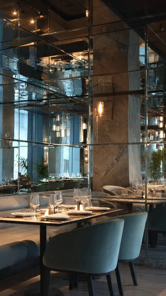 11 Restaurants Interior Ideas That Make Every Dining Space Stand Out 4 Mirror Illusion Dining Space Restaurants Interior