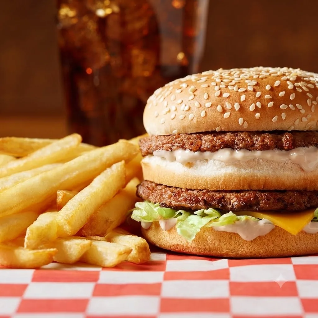 Famous Big Boy Double-Decker Burger