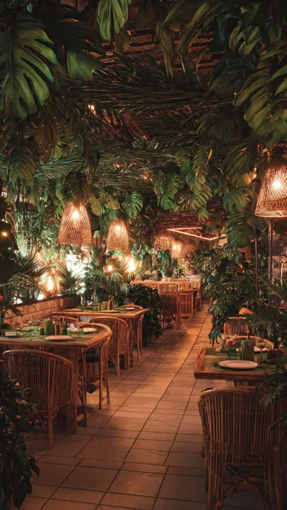 10 Plants in Restaurants with Stunning Green Interior Ideas 6 Tropical Jungle Restaurant