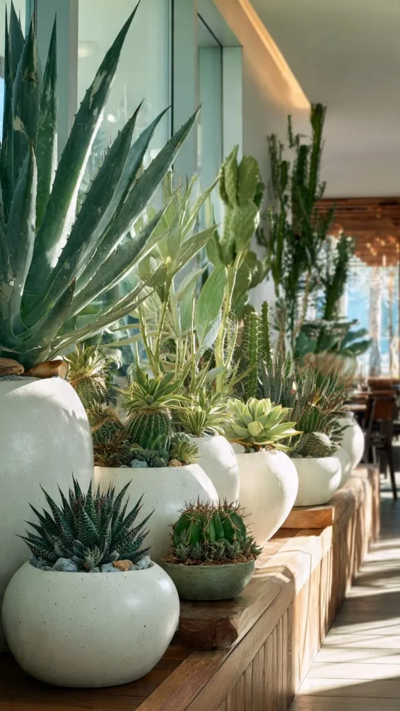 10 Plants in Restaurants with Stunning Green Interior Ideas 10 Desert Plant Collection