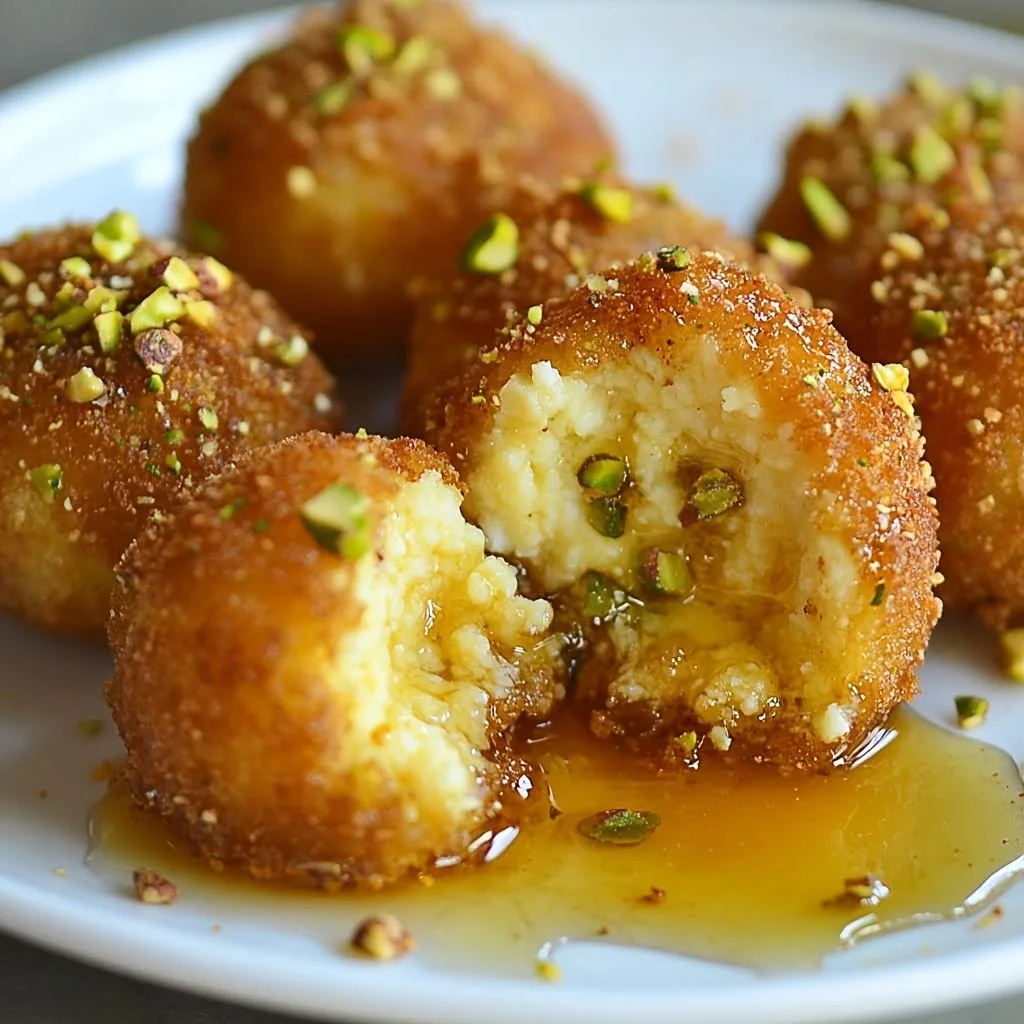 Ricotta Pistachio Honey Bites
