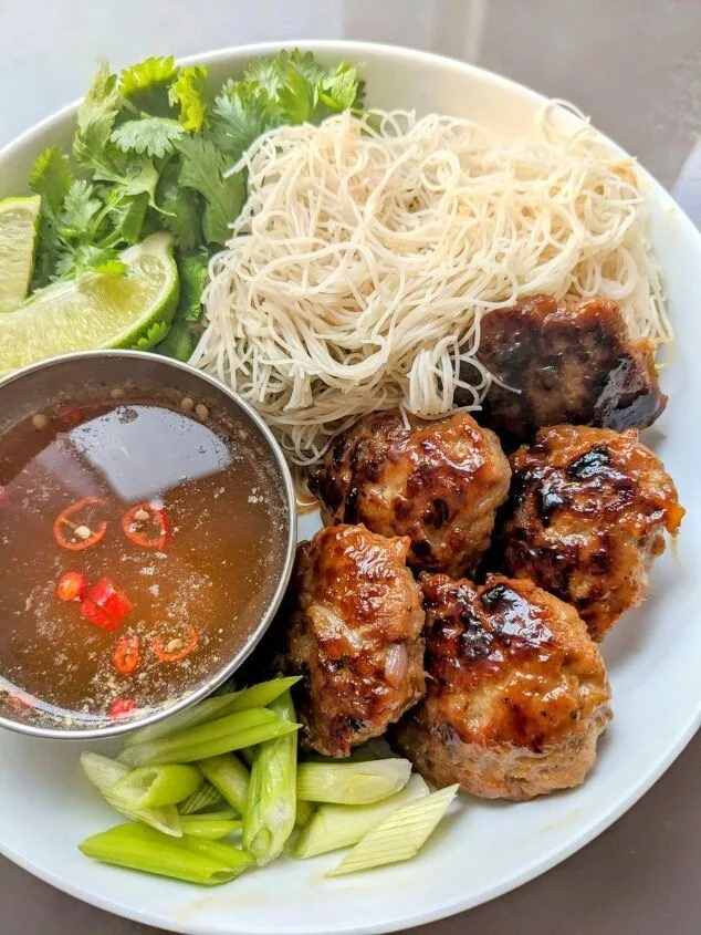 Bun Cha Vietnamese Meatballs Recipe 1 Bun Cha Vietnamese Meatballs