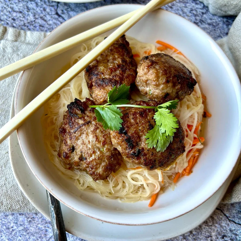 Bun Cha Vietnamese Meatballs Recipe 3 Bun Cha Vietnamese Meatballs