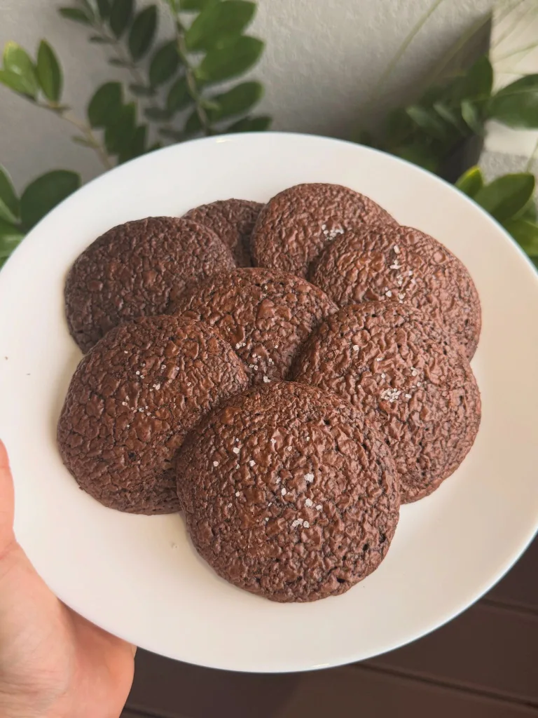 Salted Espresso Brownie Cookies