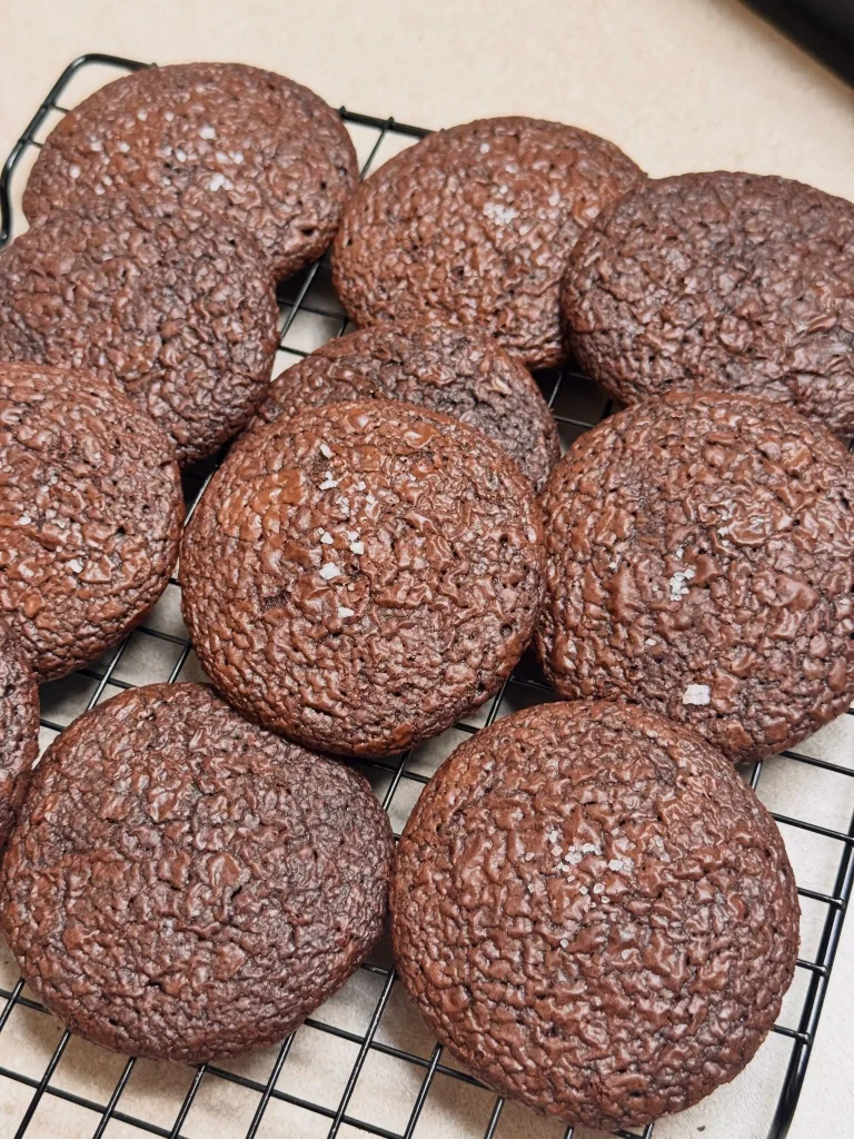 Salted Espresso Brownie Cookies