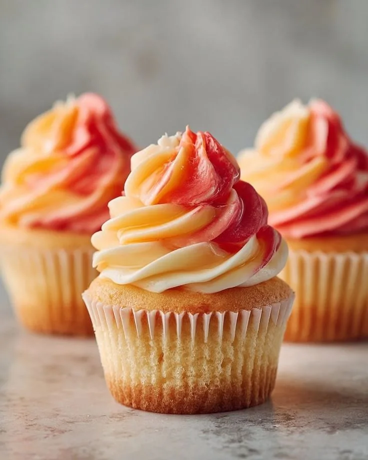 Mango Strawberry Sunset Cupcakes Recipe 2 Mango Strawberry Sunset Cupcakes