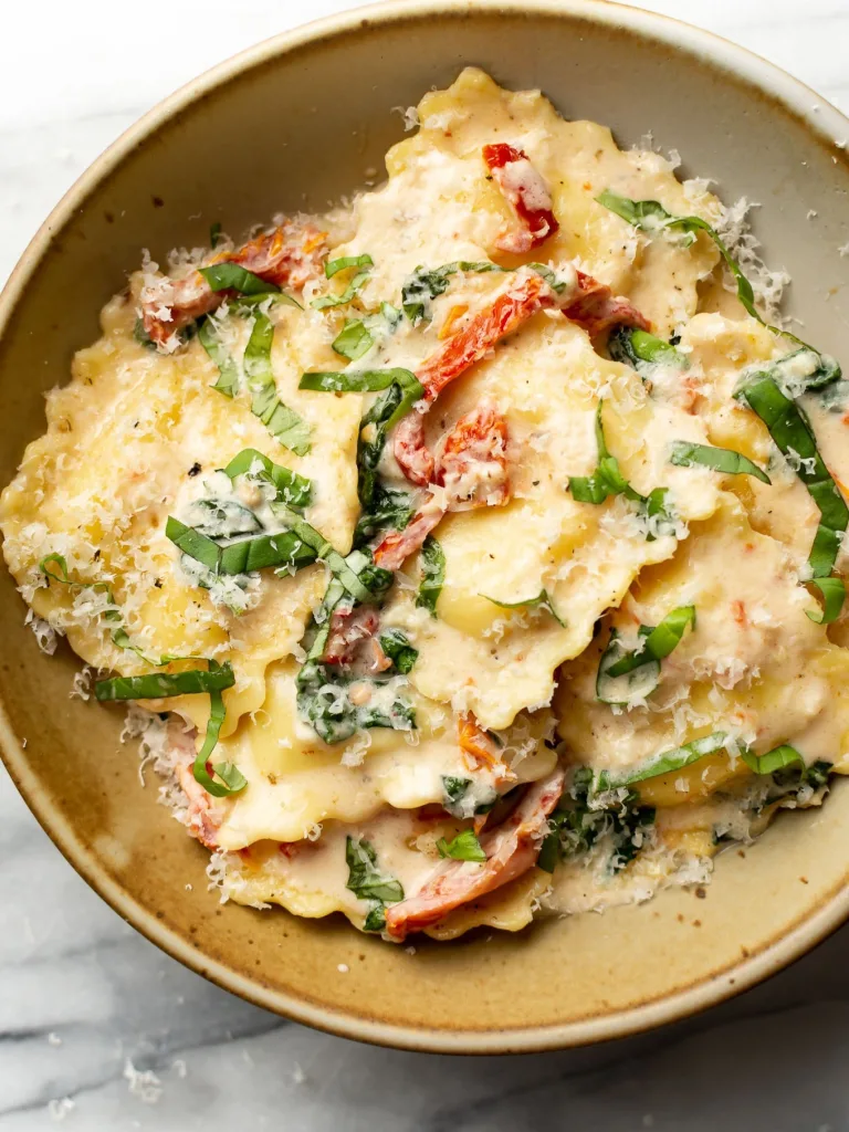 Creamy Tuscan Ravioli Recipe 2 Creamy Tuscan Ravioli