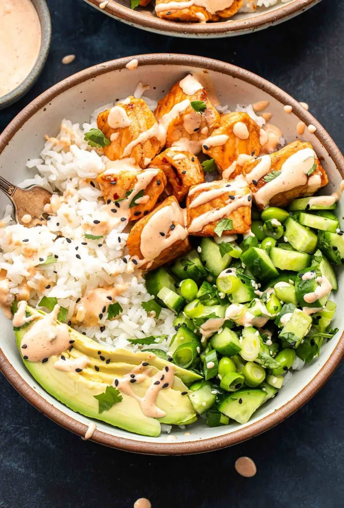 Bang Bang Salmon Bites Bowls Recipe 1 Bang Bang Salmon Bites Bowls