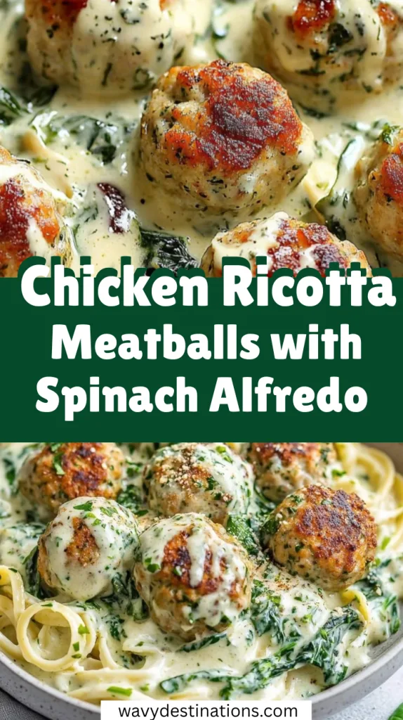 Chicken Ricotta Meatballs with Spinach Alfredo Recipe 7 Chicken Ricotta Meatballs with Spinach Alfredo Recipe