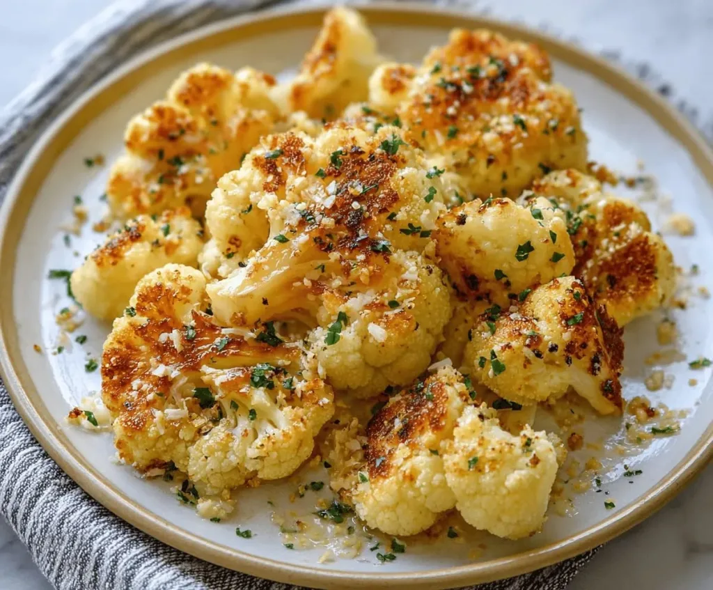 Garlic Butter Roasted Cauliflower