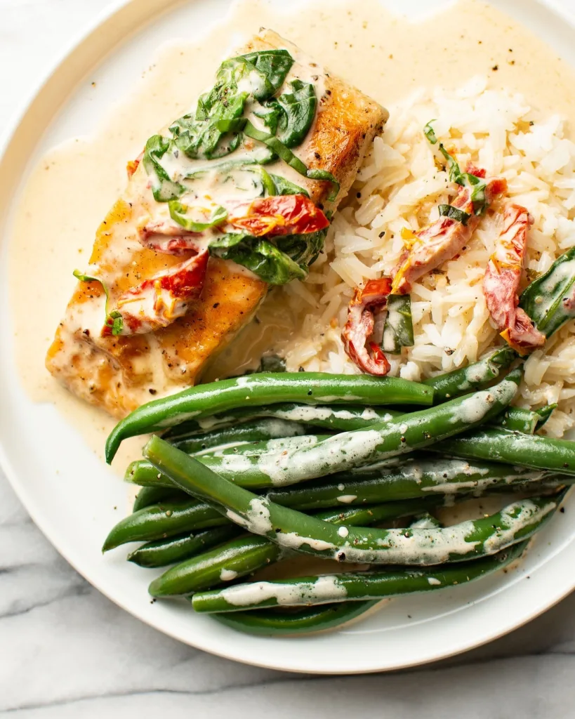 Creamy Garlic Tuscan Salmon Skillet Recipe 3 Creamy Garlic Tuscan Salmon Skillet