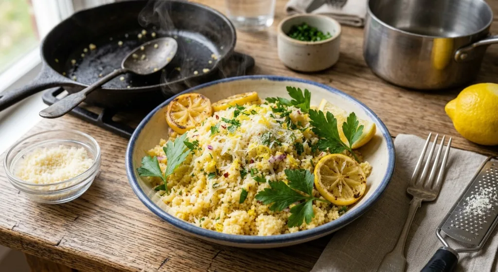 Zesty Lemon Parmesan Couscous Recipe 3 Zesty Lemon Parmesan Couscous