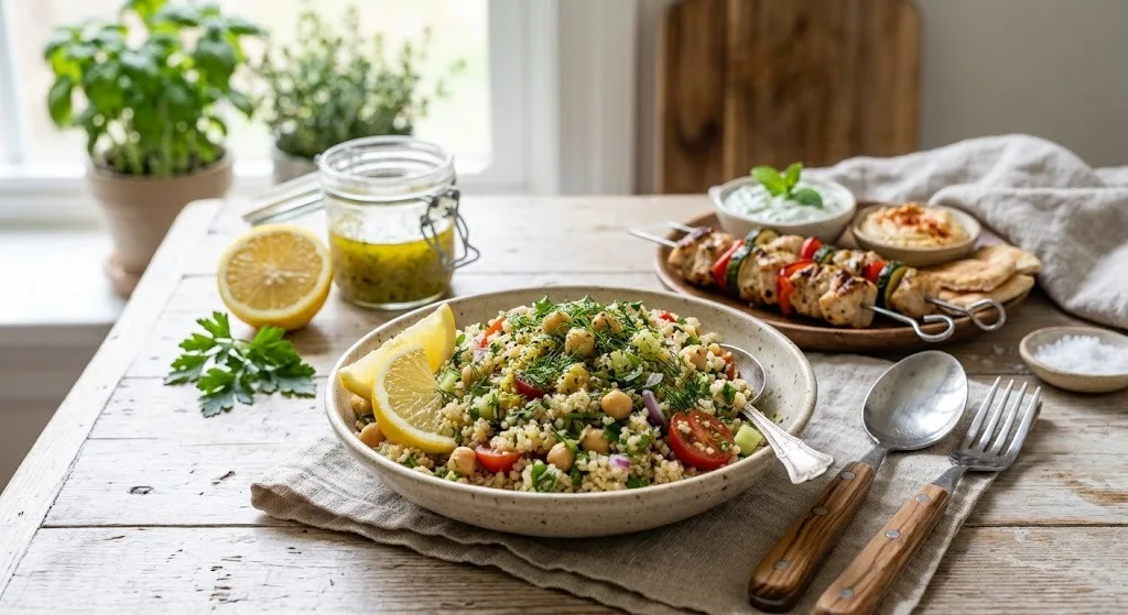 Lemon Herb Quinoa with Garbanzo Beans Recipe 3 Lemon Herb Quinoa with Garbanzo Beans