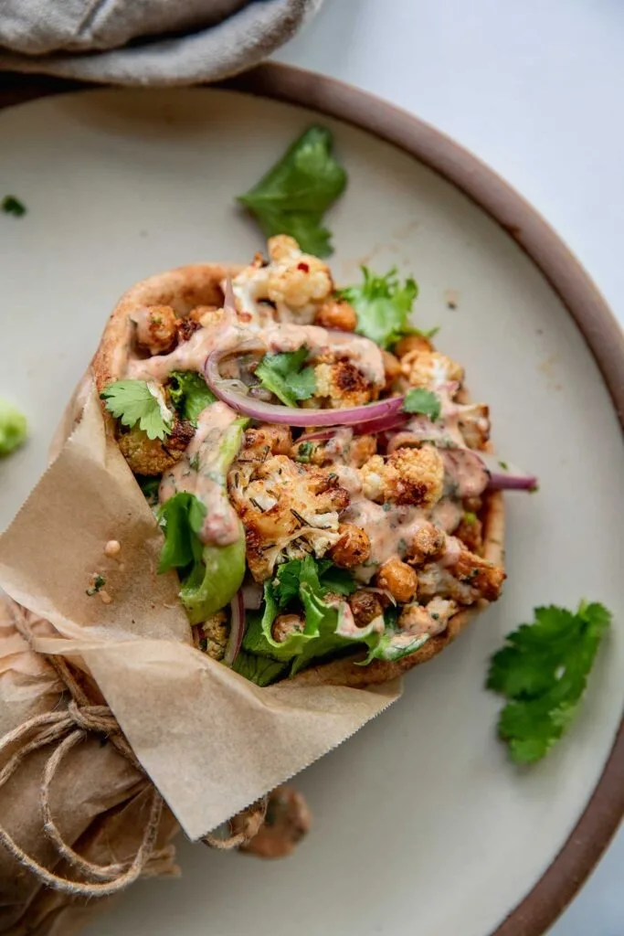 Chili Lime Chickpea Cauliflower Wrap Recipe 2 Chili Lime Chickpea Cauliflower Wrap
