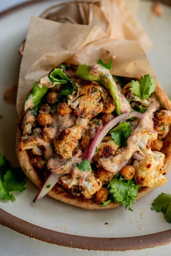 Chili Lime Chickpea Cauliflower Wrap Recipe 3 Chili Lime Chickpea Cauliflower Wrap