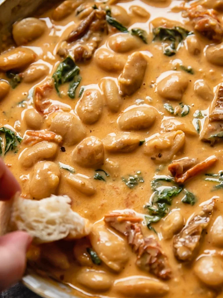 Tuscan Butter Beans with Spinach and Sun-Dried Tomato Recipe 1 Tuscan Butter Beans with Spinach and Sun-Dried Tomato