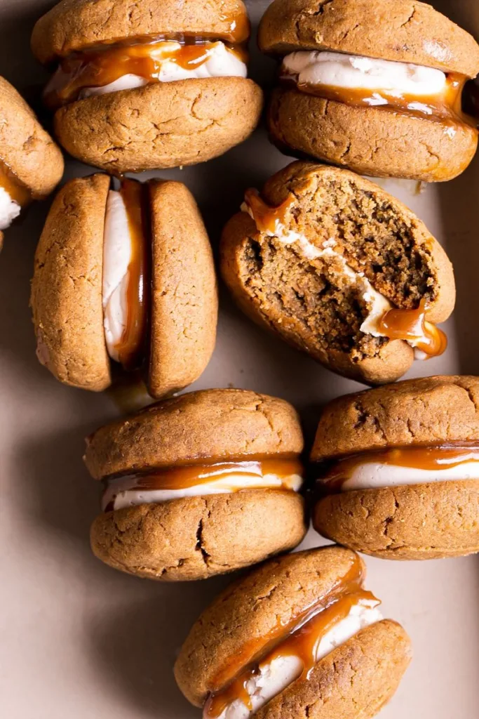 Apple Cider Whoopie Pie Cookies with Caramel