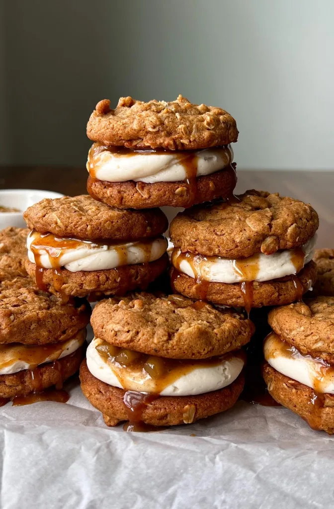 Apple Cider Whoopie Pie Cookies with Caramel