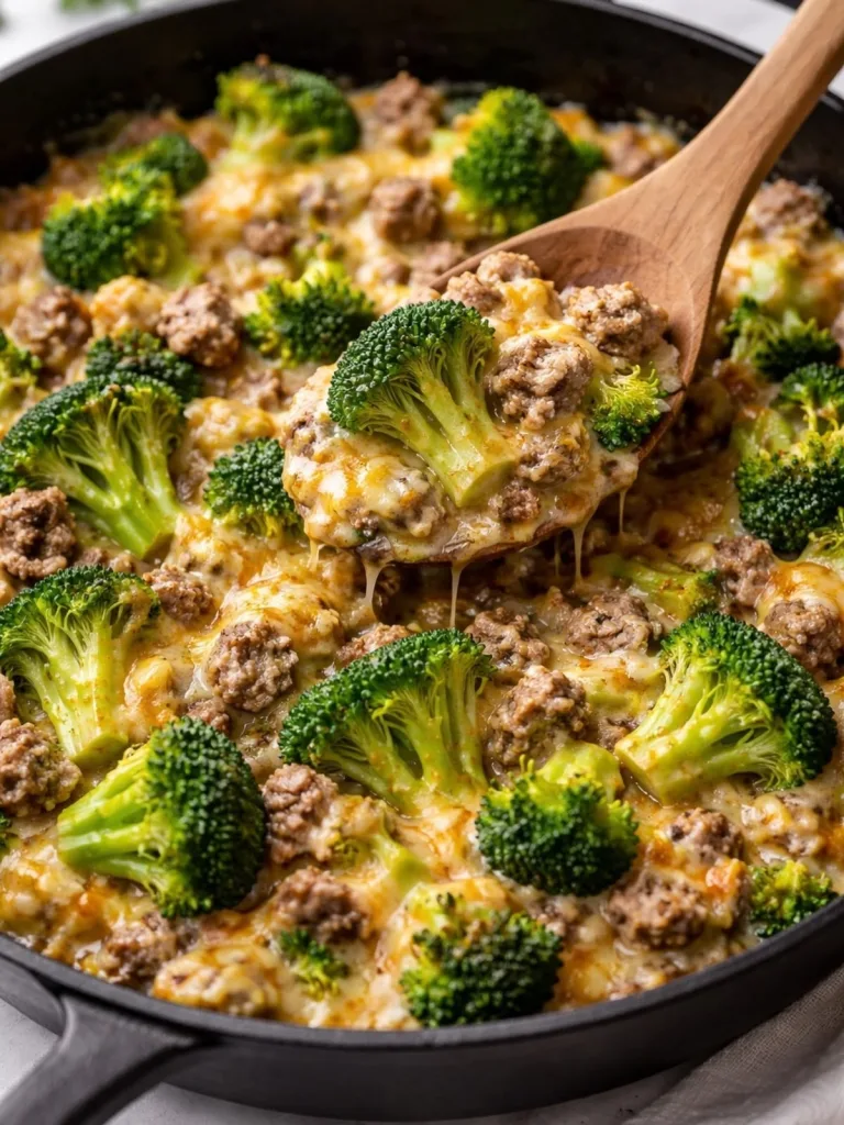 Keto Hamburger Broccoli Skillet Recipe 1 Keto Hamburger Broccoli Skillet
