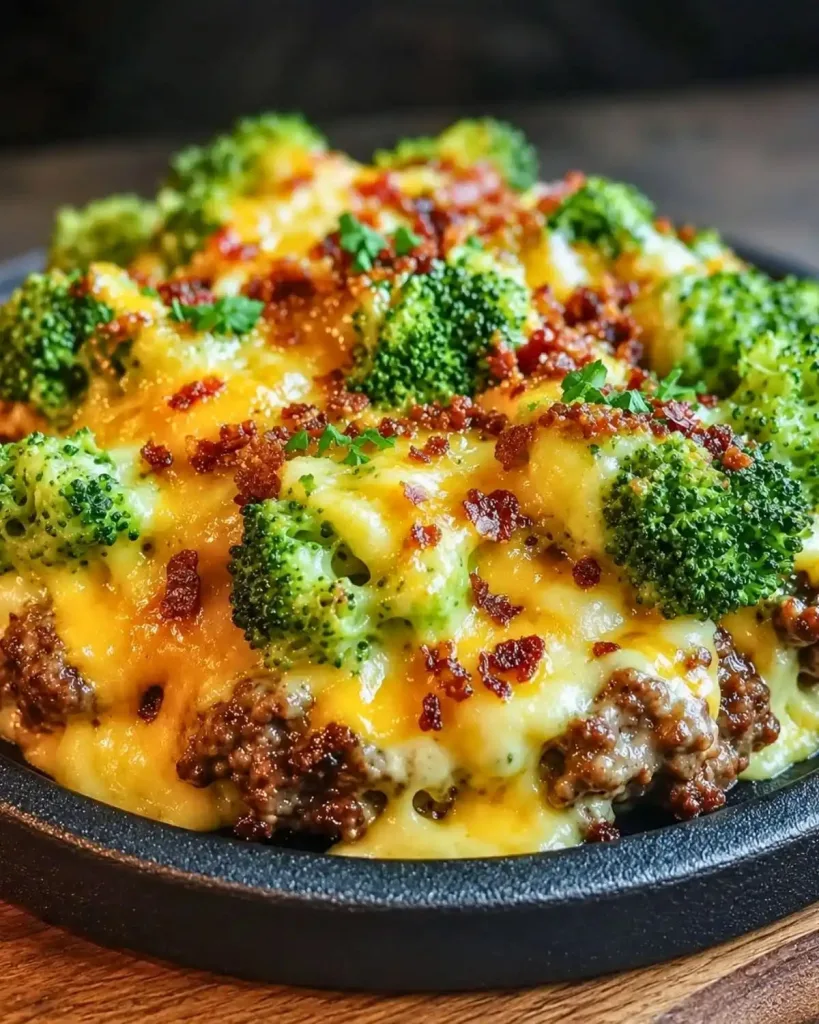 Keto Hamburger Broccoli Skillet Recipe 3 Keto Hamburger Broccoli Skillet