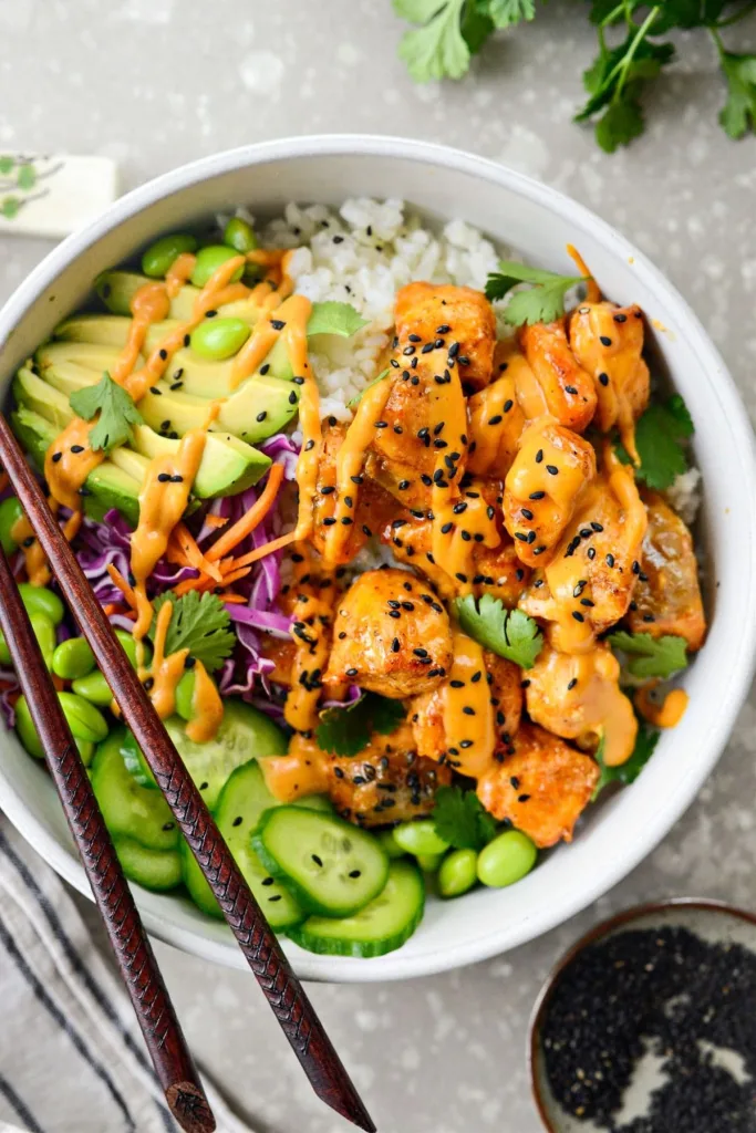 Bang Bang Salmon Bites Bowls Recipe 3 Bang Bang Salmon Bites Bowls