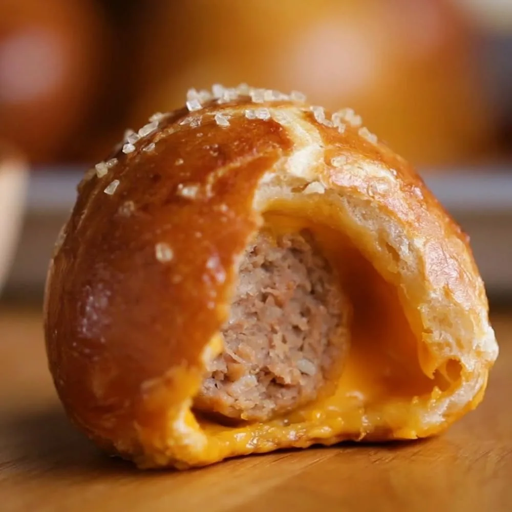 Cheeseburger Pretzel Bombs
