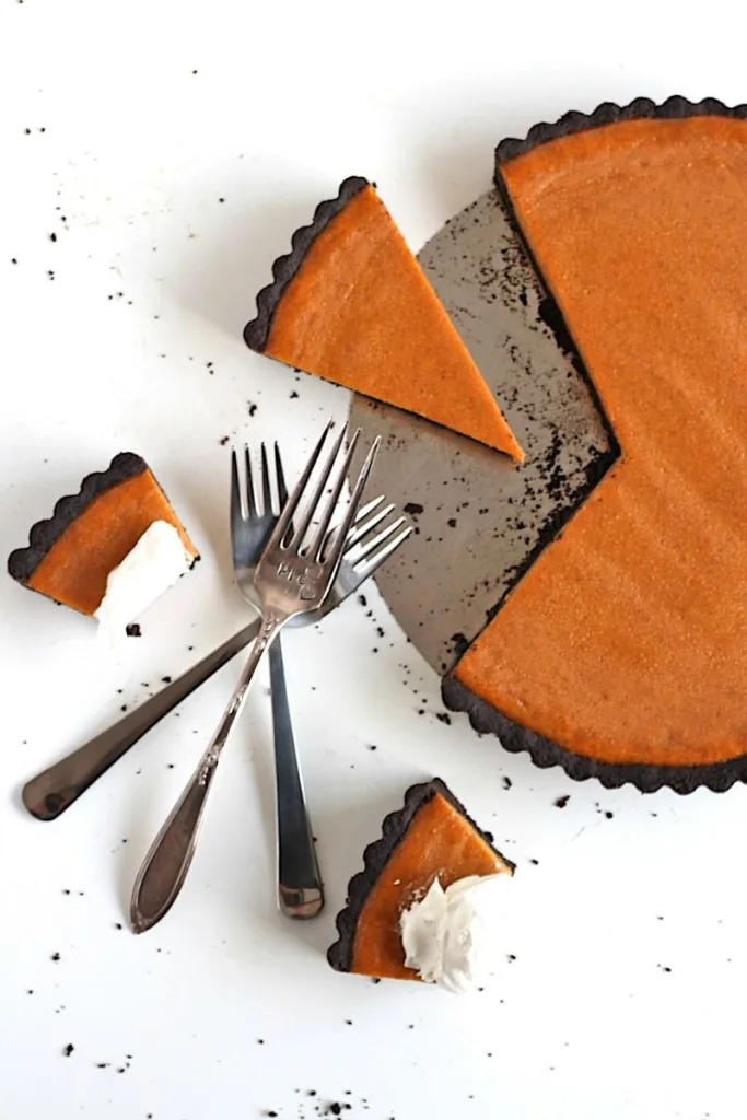 Dark Chocolate Pumpkin Tart