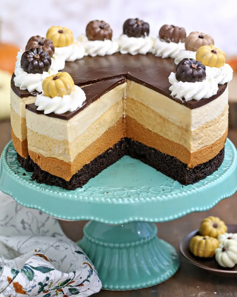 Pumpkin Chocolate Mousse Cake