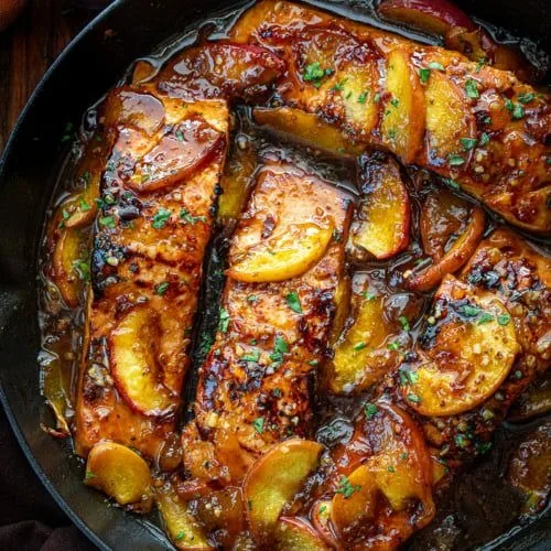 Bourbon Peach Roasted Salmon Recipe 1 Bourbon Peach Roasted Salmon