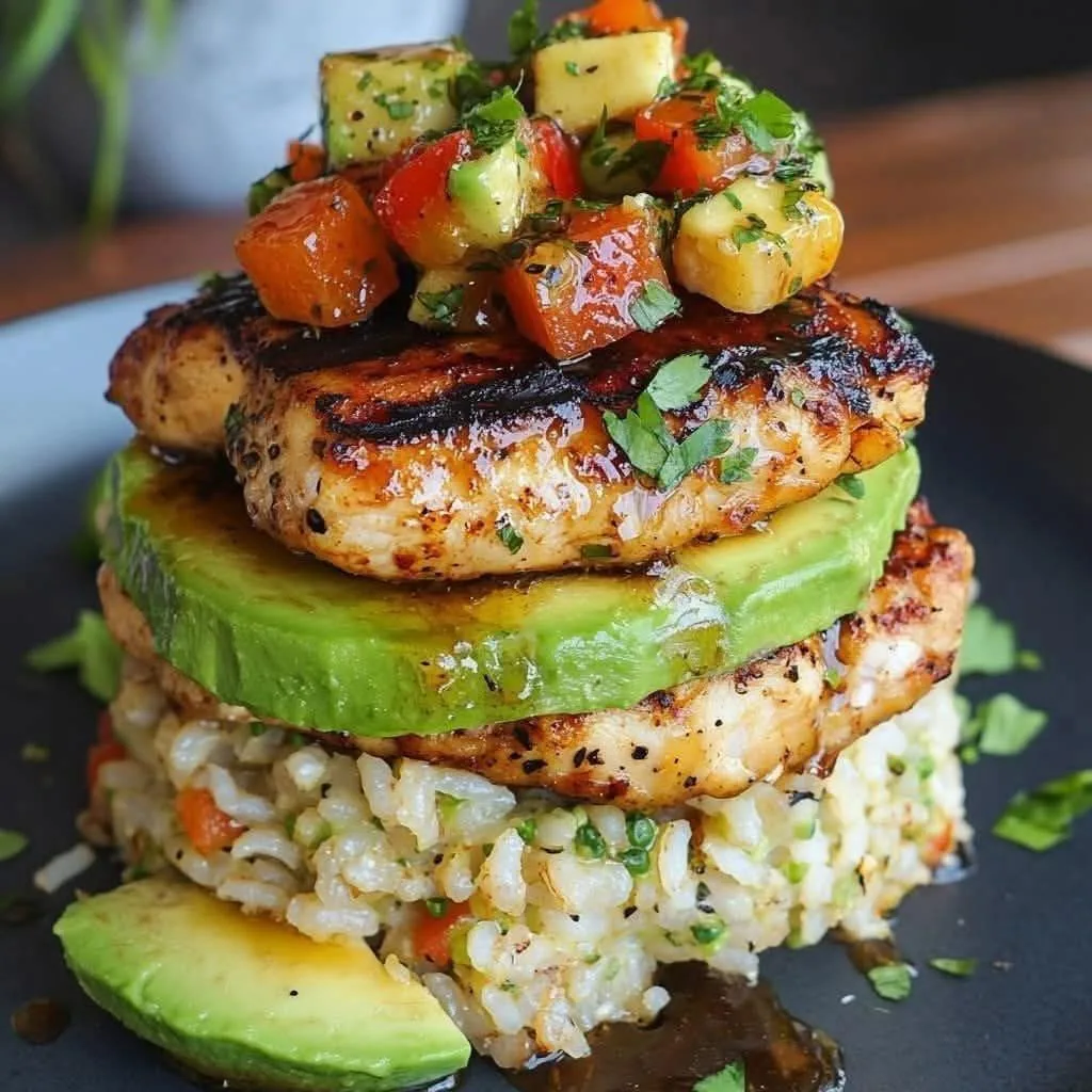 Honey Lime Chicken Avocado Rice Stack Recipe 3 Honey Lime Chicken Avocado Rice Stack