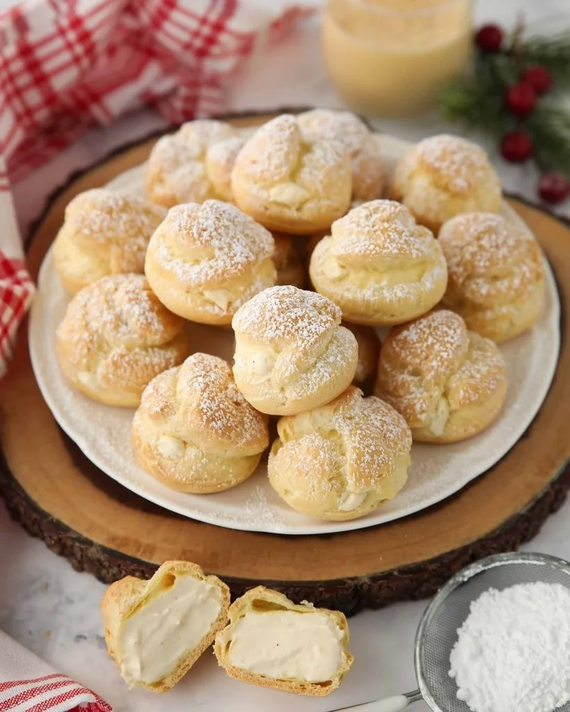 Eggnog Cream Puffs
