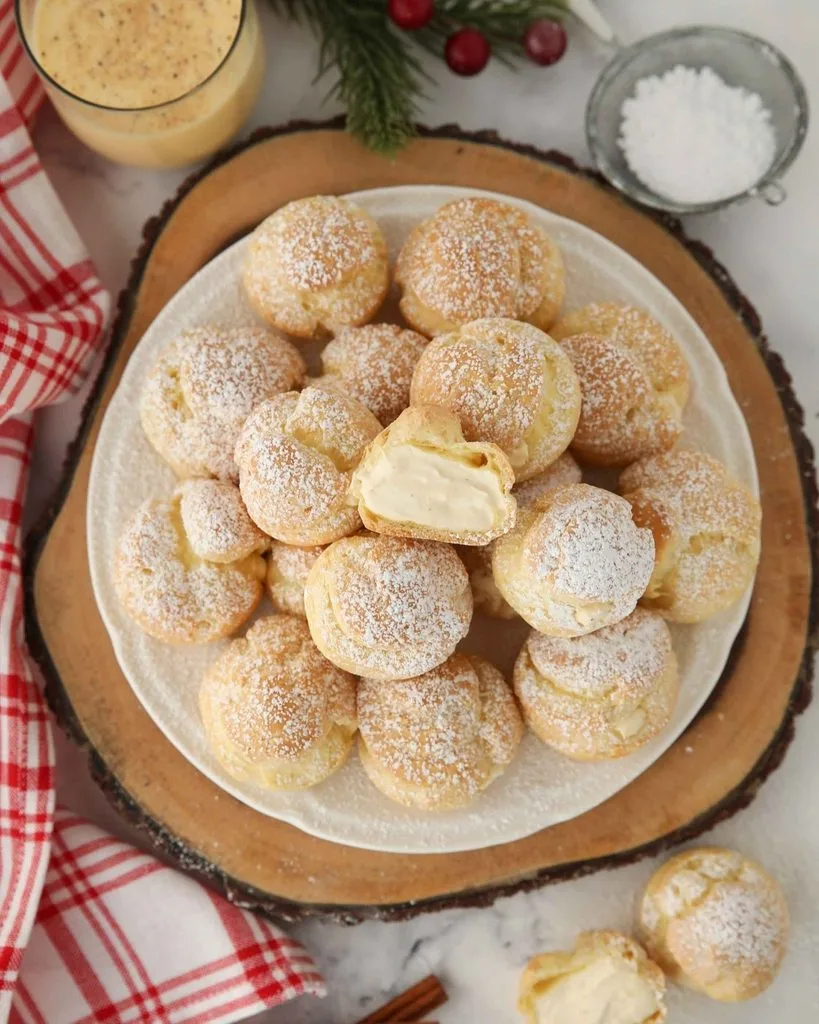 Eggnog Cream Puffs