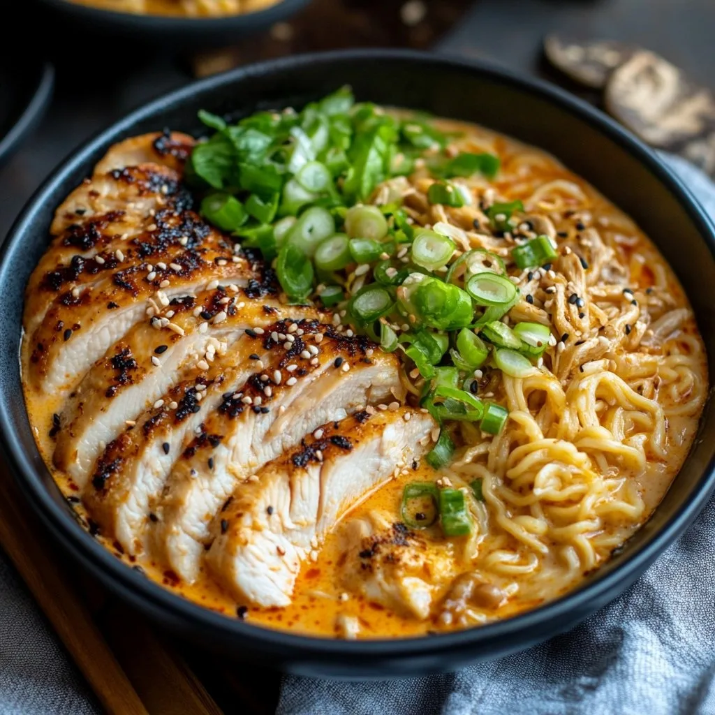 Creamy Garlic Chicken Ramen Chicken Recipe 1 Creamy Garlic Chicken Ramen