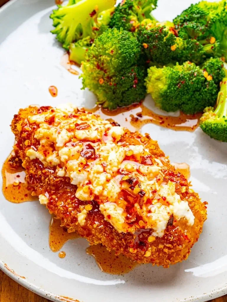 Crispy Hot Honey Feta Chicken