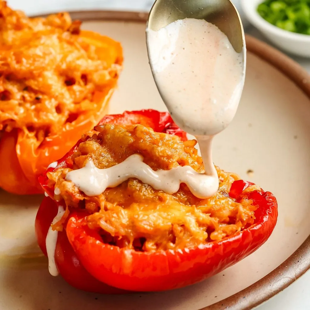 Buffalo Chicken Stuffed Peppers Recipe 3 Buffalo Chicken Stuffed Peppers