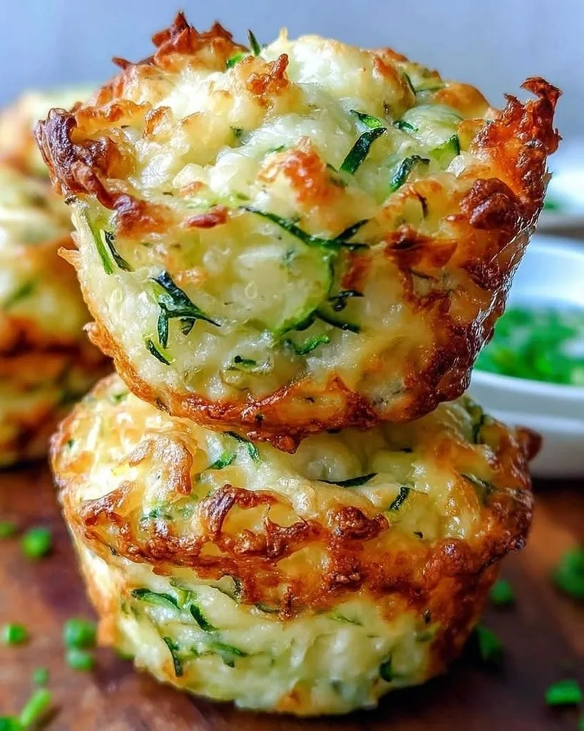 Parmesan Zucchini Potato Muffins
