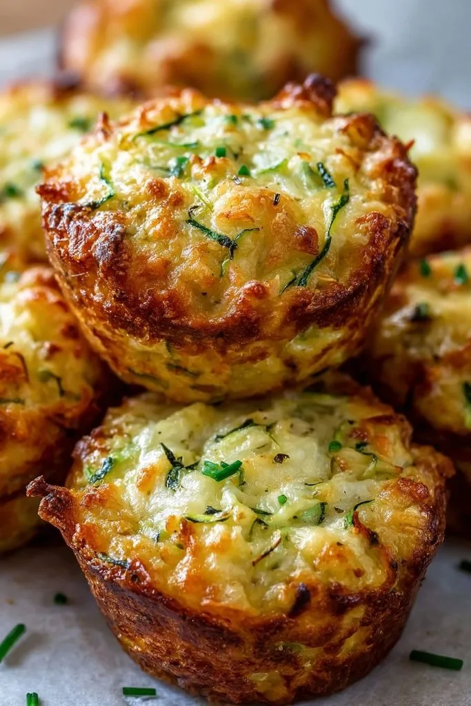 Parmesan Zucchini Potato Muffins