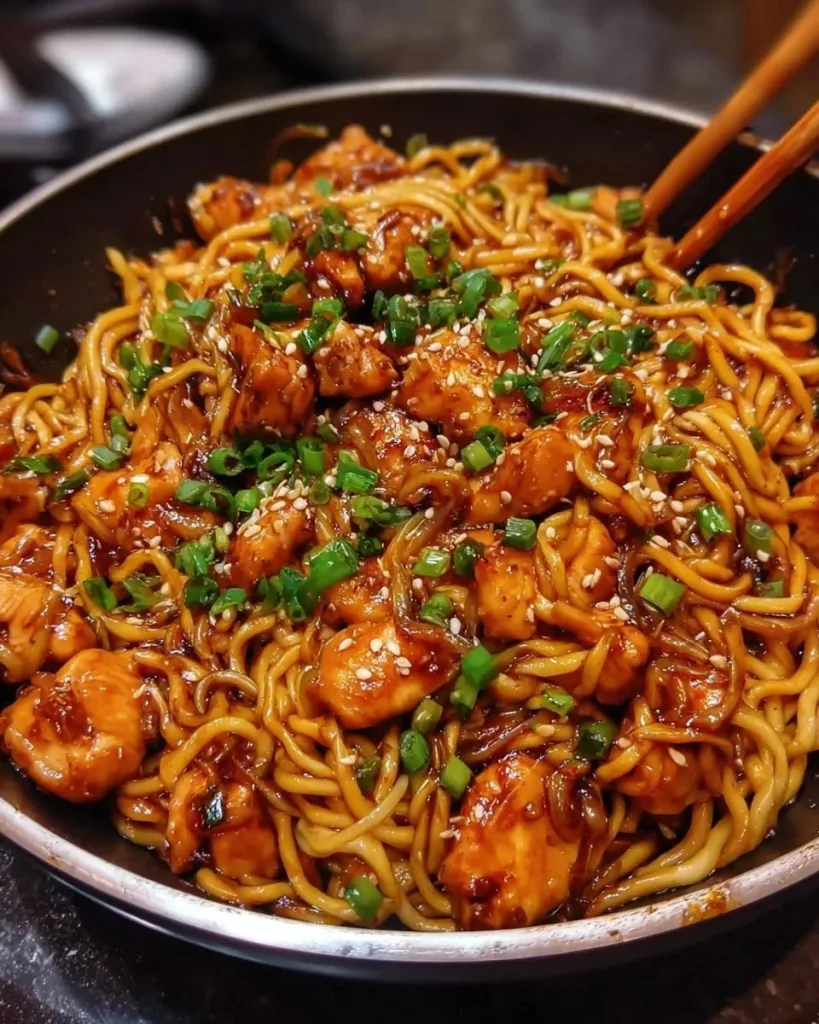 Sticky Garlic Chicken Noodles Recipe 1 Sticky Garlic Chicken Noodles