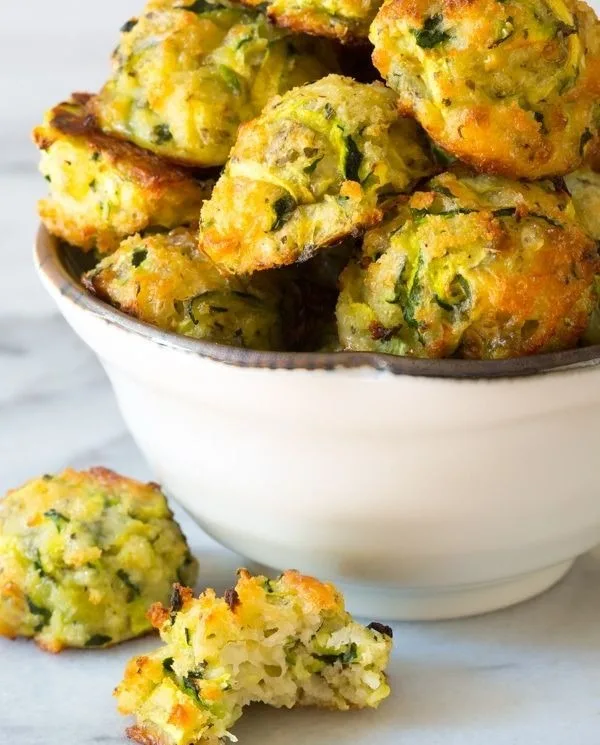 Cheesy Baked Zucchini Tots Recipe 2 Cheesy Baked Zucchini Tots Recipe
